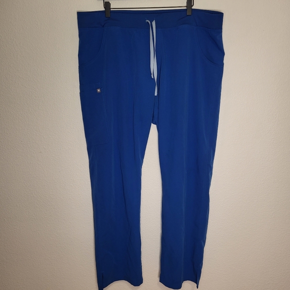 Figs Kade Blue Straight Leg Scrubs Size XXL Tall - Picture 1 of 9
